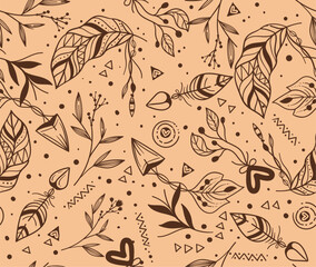 seamless pattern with leaves