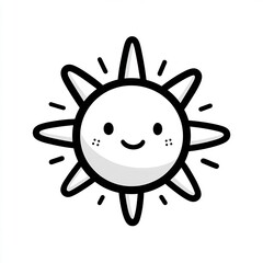 Obraz premium sun symbol with happy face
