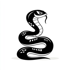 Fototapeta premium flat snake curled up design