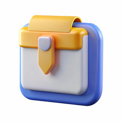 3D icon reasltic and high quality asset 3d folder icon with folder