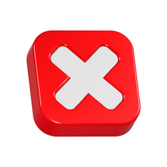 Obraz premium cancel symbol button 3d rendering