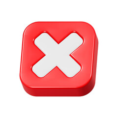 Obraz premium cancel symbol button 3d rendering