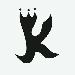 chinese character symbol font K logo design