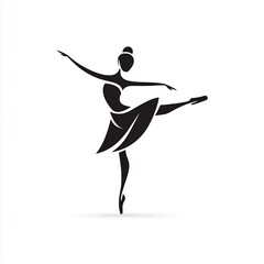 Ballet dancer silhouette outline