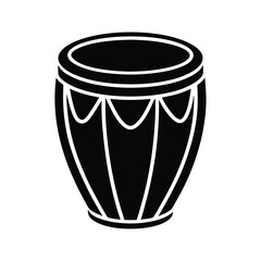 African djembe drum musical instrument silhouette