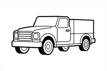 Clean and Modern Vector Truck Icon for Industrial Applications