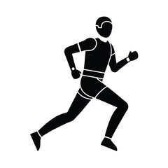 Running silhouette athlete motion technology wearable