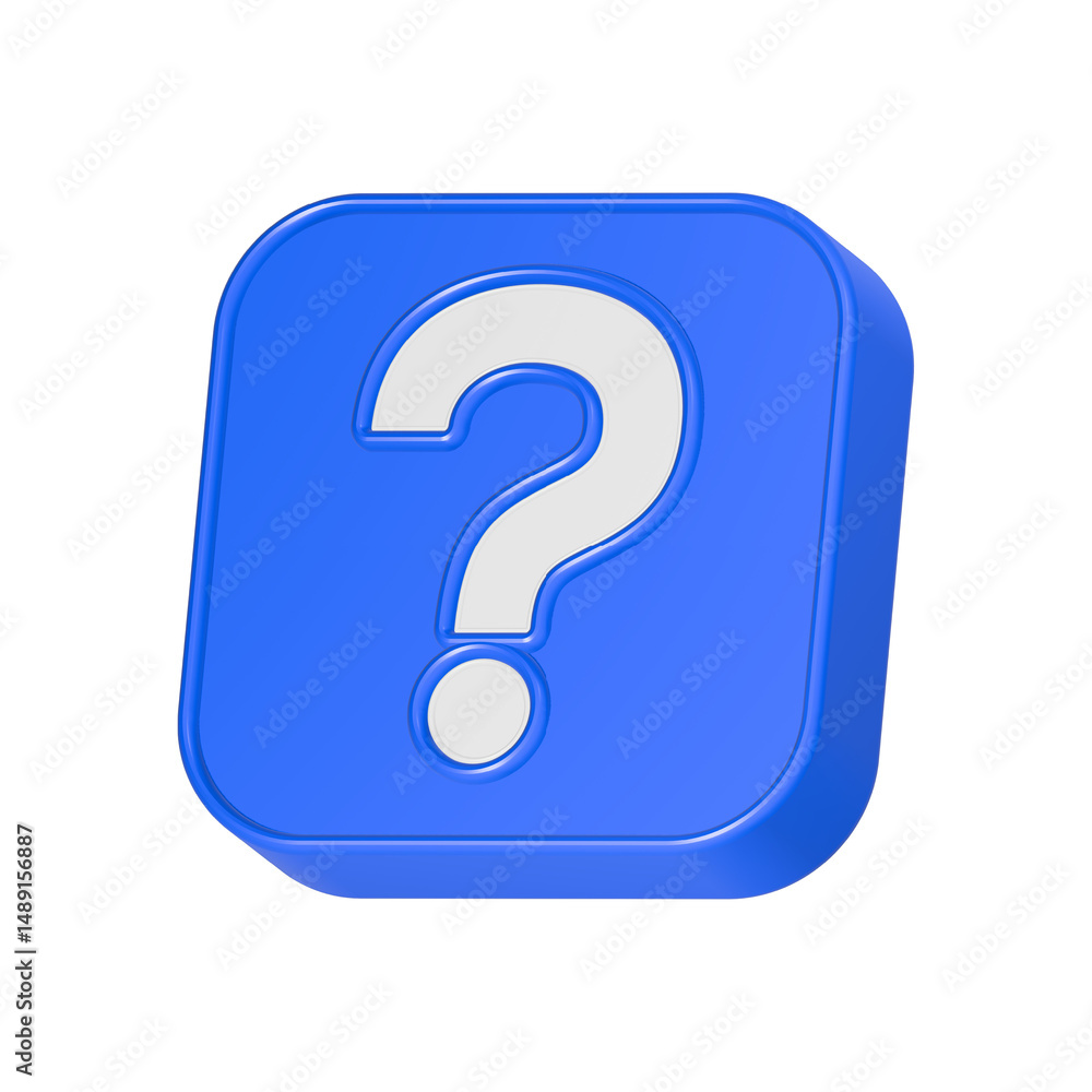 Poster faq symbol 3d rendering