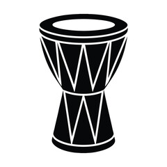 African djembe drum musical instrument silhouette