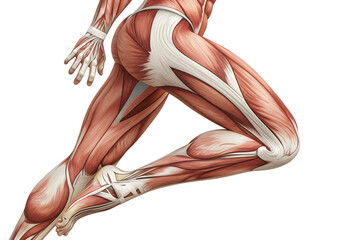 Human musculature running pose