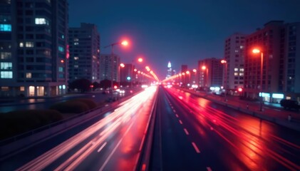 Abstract late-night city lights forming a geometric pattern, city, contrast