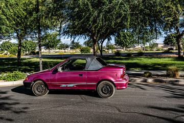 Fototapeta premium pink car on the road