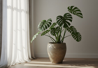 Fototapeta premium Indoor plant near window