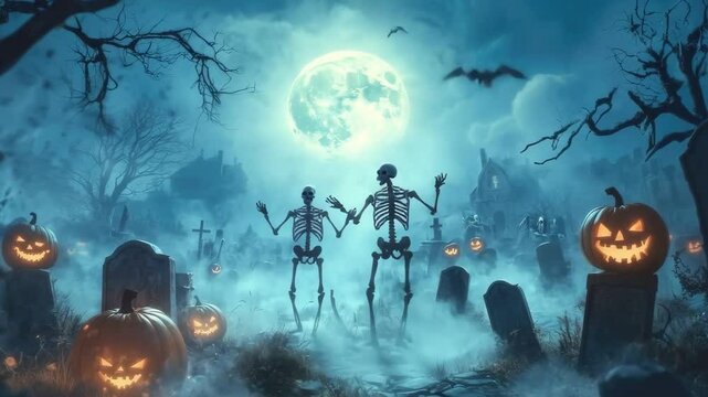 Halloween day concept. Trick or treat and dance with the monsters tonight.