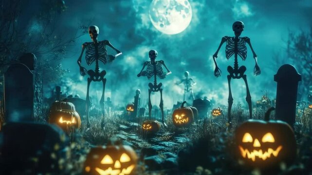 Halloween day concept. Trick or treat and dance with the monsters tonight.