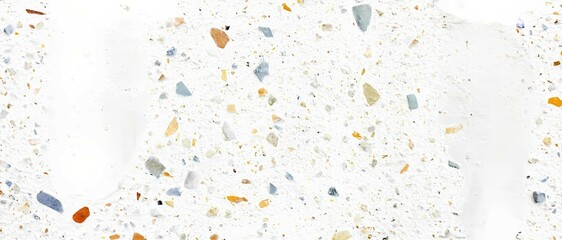 Generative AI, White Terrazzo Surface with Subtle Stone Fragments