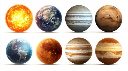 Celestial Bodies Collection: Sun, Planet, Earth, Moon - Stunning Astronomical Image