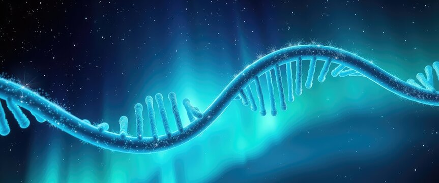 Glowing DNA Strand
