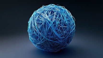 3D-rendered globe with bright blue network links connecting major cities, symbolizing worldwide internet connectivity, digital communication, and global business, isolated on dark gradient background.