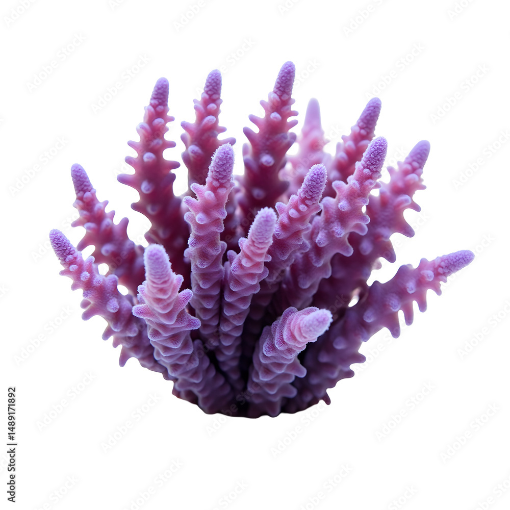 Poster detailed view of a vibrant gorgonian coral specimen displaying intricate branching patterns and deli