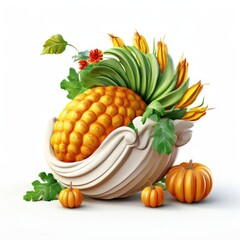 an AI Image Generator, Abstract Vegetable-Inspired Art with Surreal Colors