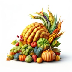 an AI Image Generator, Abstract Vegetable-Inspired Art with Surreal Colors