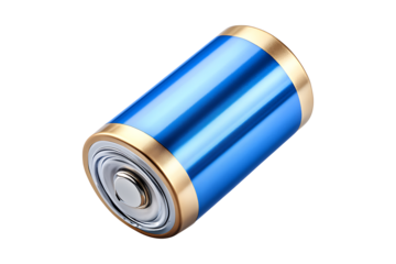 Lithium battery isolated on transparent background
