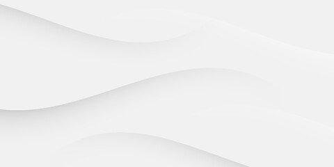 Abstract geometric white background with wave texture on bright space. Modern minimalist graphic design element cutout style concept for banner, flyer, card or brochure cover