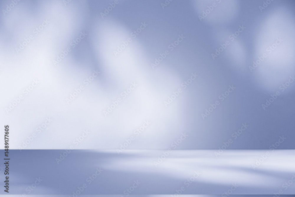 Aufkleber wall interior background, studio and backdrops show products. with soft light shadow from window col