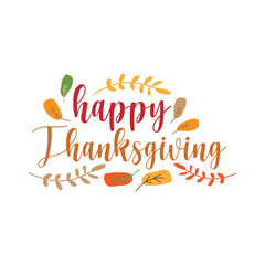 design vector art typography happy thanks giving writing