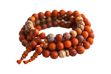 Mala beads isolated on transparent background
