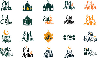 Eid Al Adha typography and Calligraphy Designs