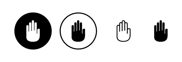 Hand icon logo design. hand sign and symbol. palm