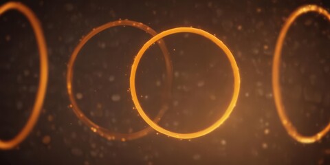Fototapeta premium Blurred orange circles, glowing abstract bokeh Perfect for celebratory designs , celebratory, autumn