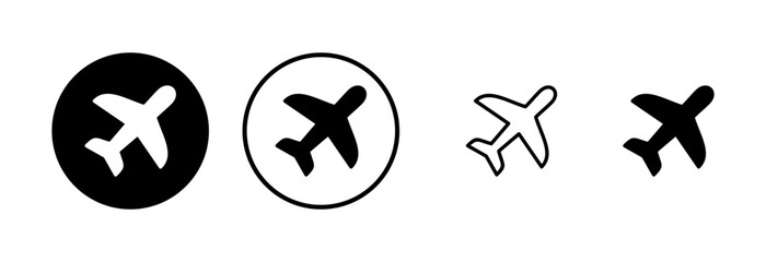 Plane icon logo design. Airplane sign and symbol. Flight transport symbol. Travel sign. aeroplane