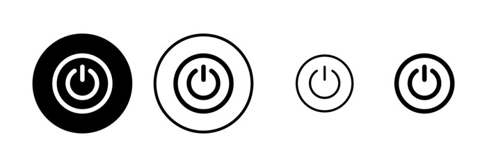 Power icon logo design. Power Switch sign and symbol. Electric power