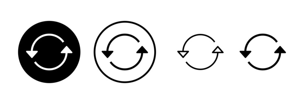 Refresh icon logo design. Reload sign and symbol. Update icon.