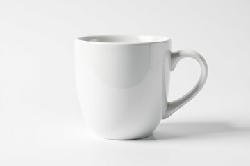 Fototapeta premium Single white ceramic mug isolated on white background, mug, photography