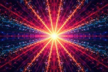 Obraz premium Symmetrical radiating lines forming a starburst, form, design, white background