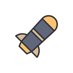 Minimalist Rocket Illustration Ready For Space Exploration Projects