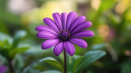 Obraz premium Radiant purple osteospermum captivates with its intricate petal structure