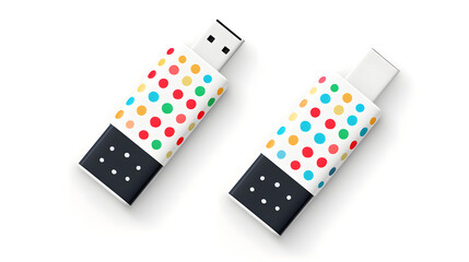 Dotted Shape USB Memory Technology for Saving Information - Professional Stock Photo