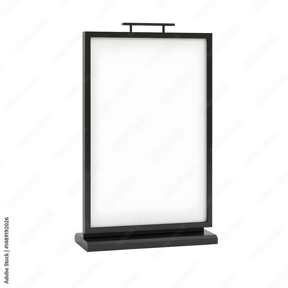 Poster elegant instore advertisement display board presenting a clean and minimal design suitable for vario