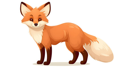 Obraz premium Cute Fox Listening Carefully and Being Very Quiet - Wildlife Illustration
