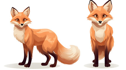 Fototapeta premium Cute Fox Cartoon Vector Illustration for Professional Projects