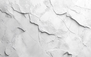 Obraz premium close-up of white cracked and peeling textured wall surface showing roughness and aging wear