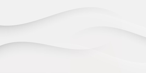 Abstract geometric white background with wave texture on bright space. Modern minimalist graphic design element cutout style concept for banner, flyer, card or brochure cover