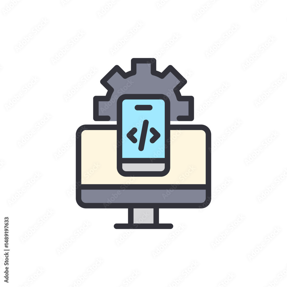 Poster computer with mobile phone development and settings in a digital world