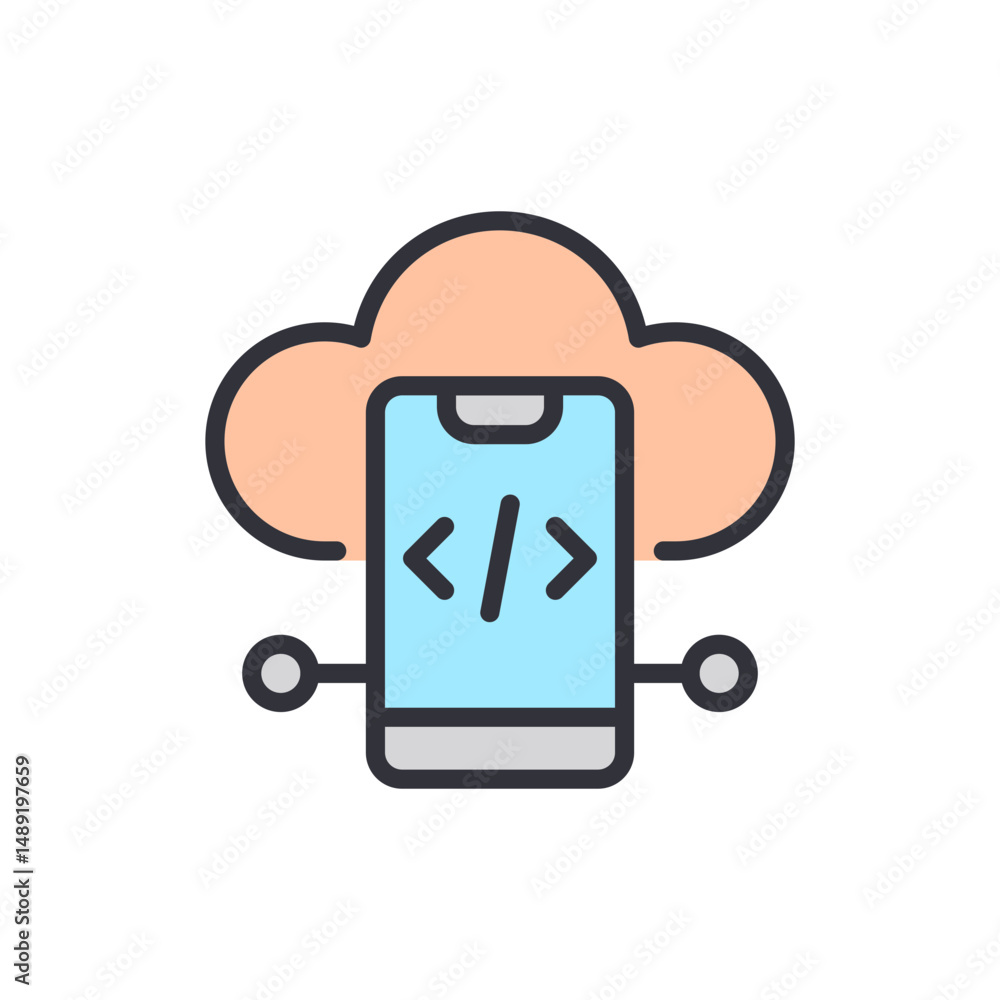 Poster cloud computing mobile application development and connection platform