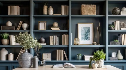 Zoom Background Image - Stylish Bookshelf Backdrop For Virtual Meetings And Zoom Backgrounds